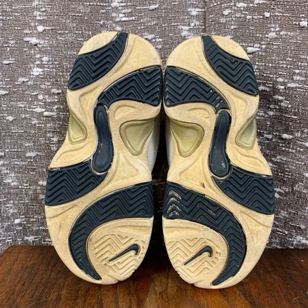 Vintage Nike Toddler Infant Hook and Loop Shoes Blue/White Logo Size 10.5C